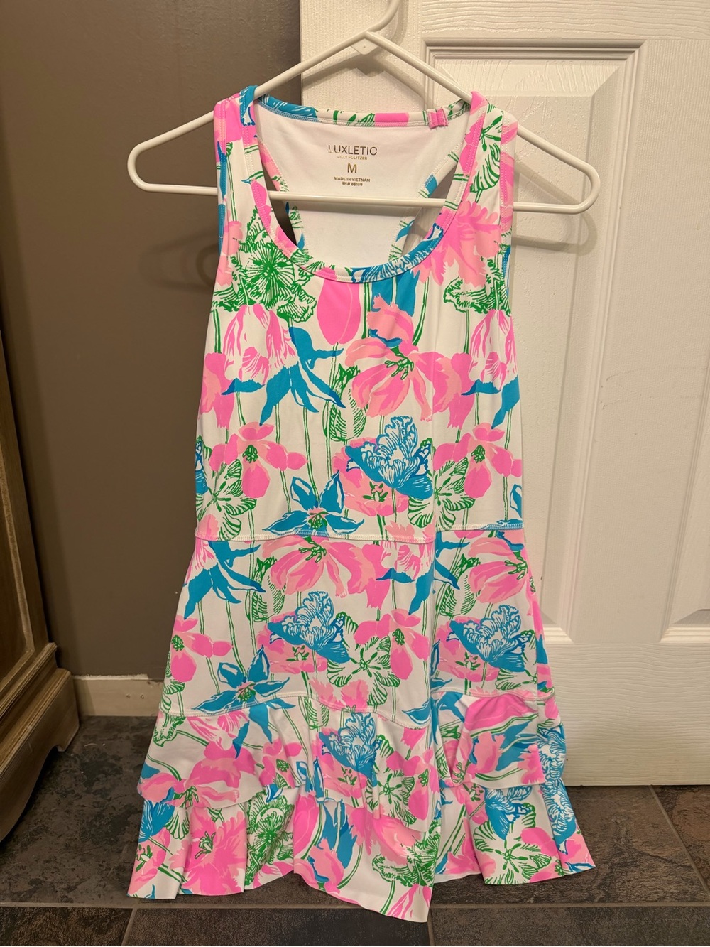 Lilly Pulitzer Pink, Blue & Green Floral Tank Dress